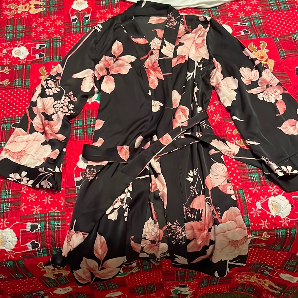 Black and pink robe